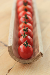 Row of Cherry Tomatoes