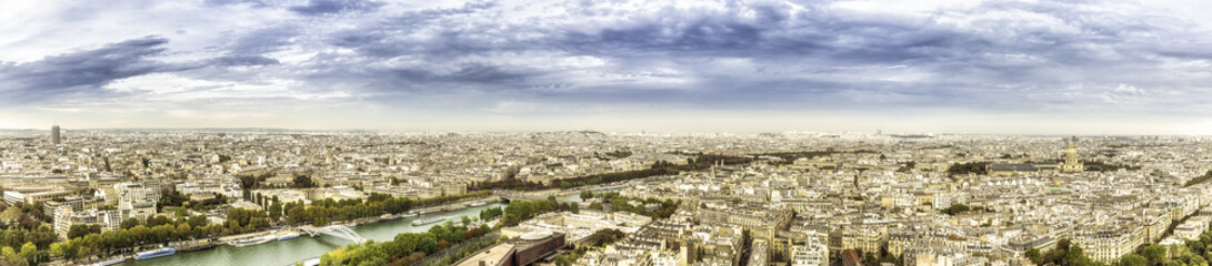 Fototapeta na wymiar Aerial panorama Paryża, Francja