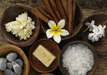 Fototapeta na wymiar Various spa and aromatherapy