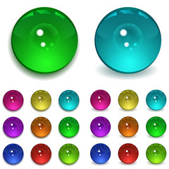 Set of multicolored beads