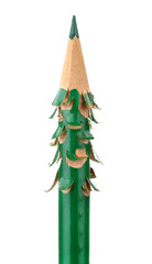 Christmas tree from a green pencil