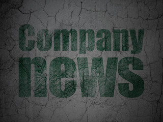 News concept: Company News on grunge wall background