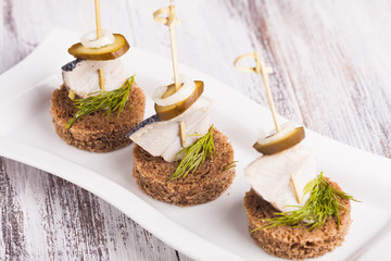 Herring canape