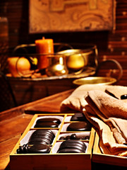 Ayurvedic spa massage still life