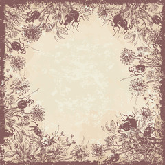 Shabby floral background