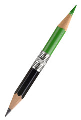 Green and black pencil
