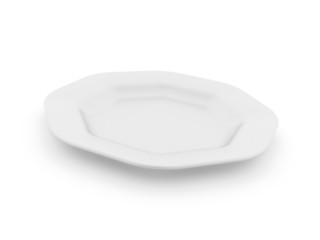 White plate isolated on white