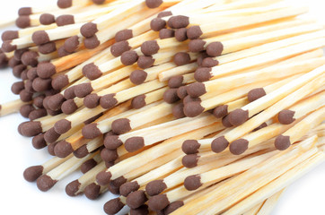 Group of matchstick. Macro