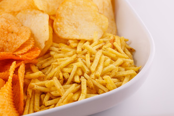 Potato chips in bowl