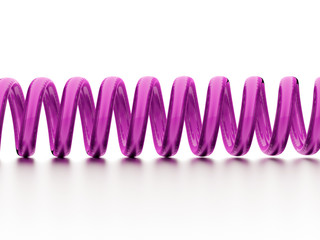 Pink spiral string with reflection