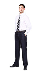 Portrait of a business man isolated on white background