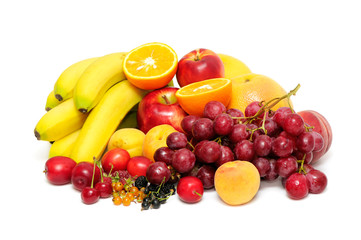 Fototapeta na wymiar fresh fruits isolated on white background