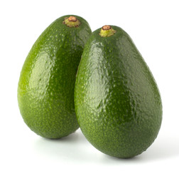 Fresh avocado fruit isolated on white background