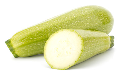 Fresh vegetable marrow isolated on white background