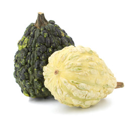 Decorative pumpkins collection isolated on white background