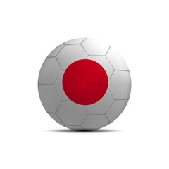 Fototapeta premium Japan flag ball isolated on white background