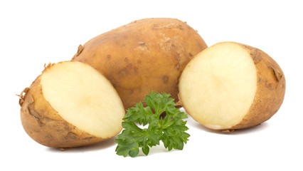 New Potatoes isolated on white background