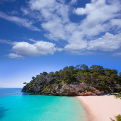 Cala Macarelleta in Menorca at Balearic Islands