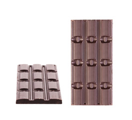 Two dark chocolate bars.