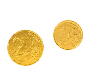 Two euro coins.