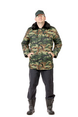 Fototapeta premium Man in military vest.