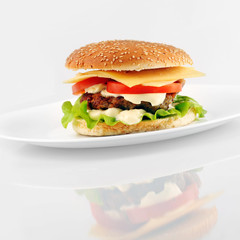 hamburger with cutlet