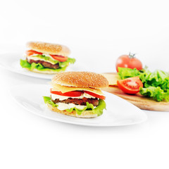 hamburger with cutlet