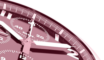 Red sport watch concept on white