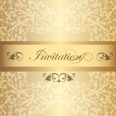 Wedding Invitation card  in luxury vintage style