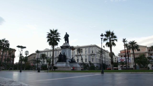 Cavour square at sunset in Rome