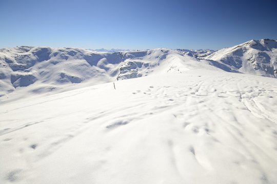 Italian western Alps in winter