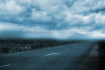 Fototapeta premium Landscape with cloudy sky