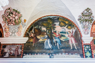 paintings in Santa Catalina monastery at Arequipa Peru