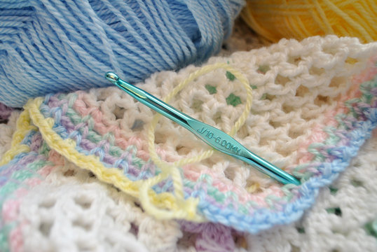 Crocheting A Multi Colored Baby Blanket