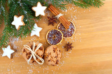 Christmas cookies with festive decoration