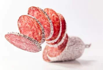 Fotobehang sliced salami © Igor Normann