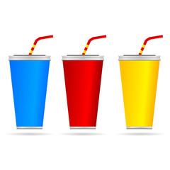 drinking glasses color vector