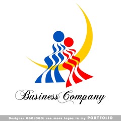abstract business logo emblem vector