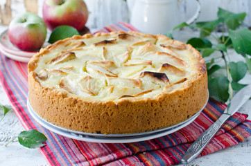 Apple pie and custard