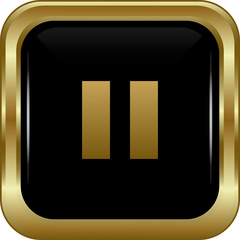 Black gold pause button.