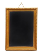Fototapeta premium Gold frame blackboard