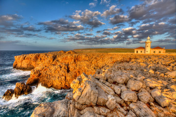 Menorca Punta Nati Faro lighthouse Balearic Islands