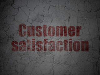 Marketing concept: Customer Satisfaction on grunge wall
