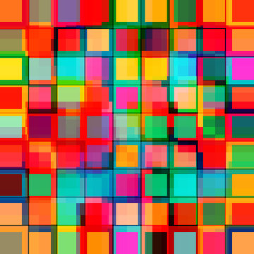 abstract colorful squares, geometric style colorful background