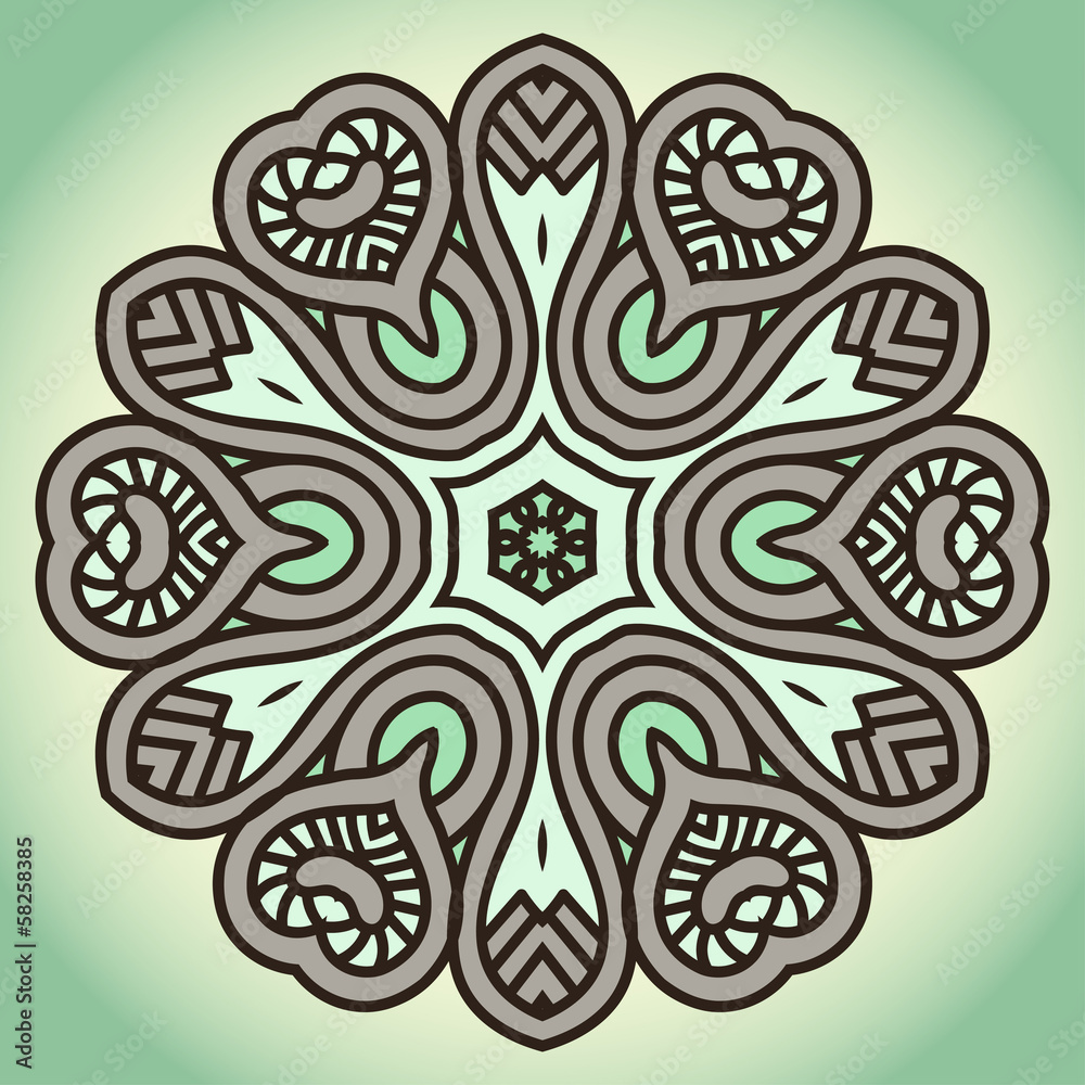 Aufkleber vector round decorative design element