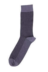 Long gray knitted sock