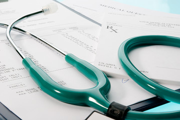 Medical questionnaire, prescription and blood test