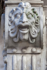 Carved ornaments with historical buildings