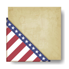 Obraz premium Vintage background with stripes and stars corner