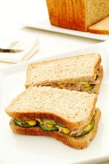 tuna sweetcorn sandwich